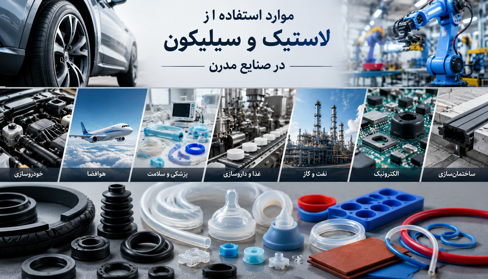 موارد استفاده از لاستیک و سیلیکون چیست؟